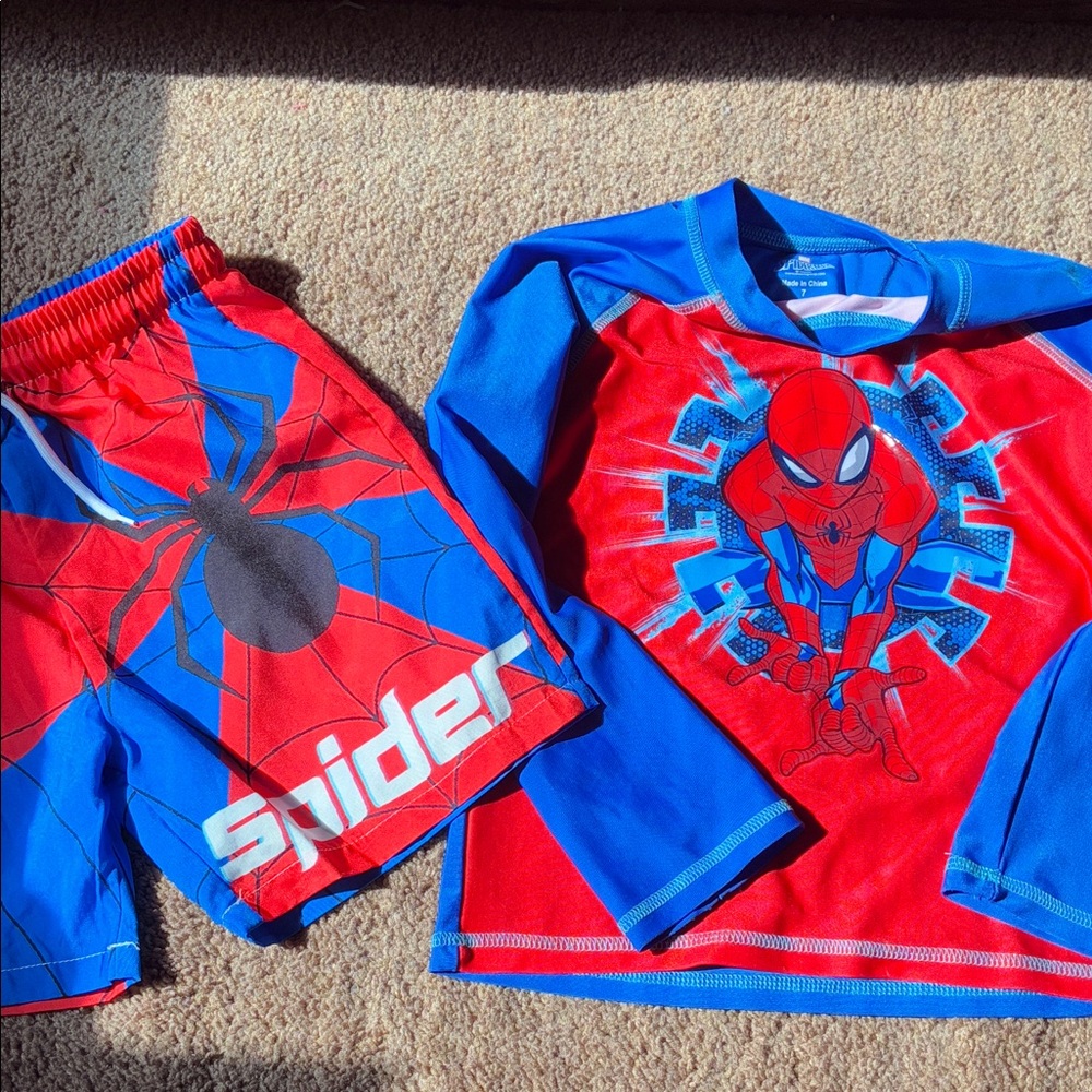 Boys Spider-Man swim top and trunks